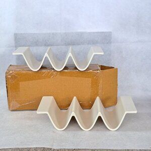 Set of Two Pottery Barn Mason Taco Holder one in box, one out of box